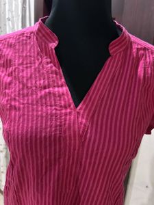 H&amp;M Pink Striped Top
