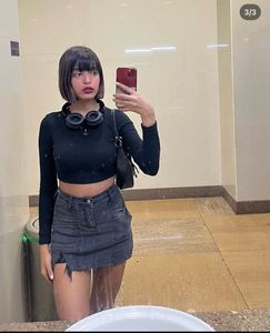 Denim Mini Skirt with inbuilt shorts