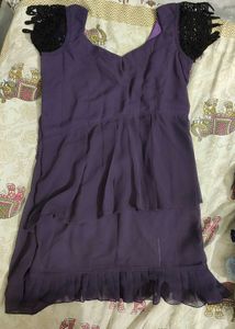 Purple Ruffled Dress