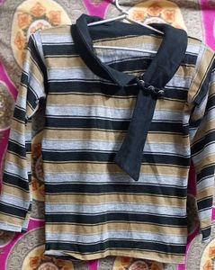 Striped Long Sleeve Top
