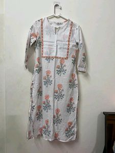 Floral Print Cotton Kurti