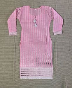 Pink Embroidered Kurta