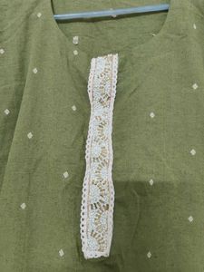 Olive Green Kurta Suit Set