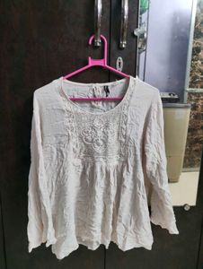 Embroidered White Top