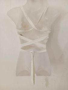 White Ribbed Crop Top