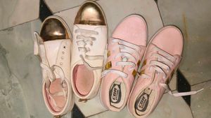 2 Pairs Of Party Wear Sneakers