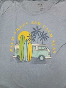 Roxy Blue Surf Crop Tee