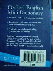 Oxford English Mini Dictionary