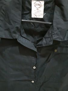 Beautiful Black Clrd Pure Cotton Tunic Style Top