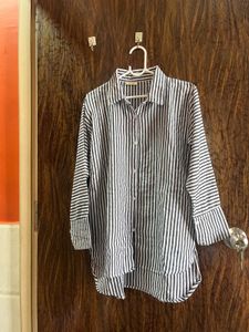 34 Bust Cotton High Low Shirt For Women