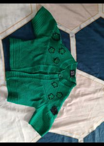 Cute Green Cardigan &amp; Top Set