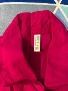 Magenta Button-Down Top