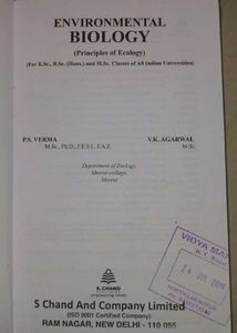 Environmental Biology (Principles of Ecology)