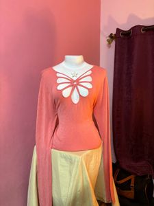 ☆⋆｡𖦹°‧y2k pink top / dress ｡𖦹°‧★