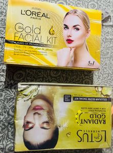 L&#39;Oreal &amp; Lotus Gold Facial Kits 2 Kit Combo