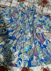 Paisley Print Mini Dress