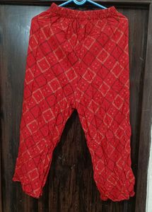 Red Printed Legging/ Plazzo