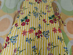 Yellow Floral Dress From Sristi