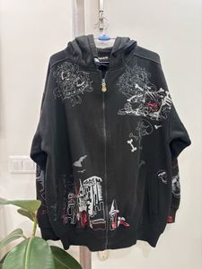 Unique Graphic Zip-Up Hoodie
