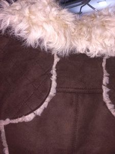 Brown Faux Fur Trim Coat🦫🪹🥀