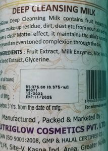 NutriGlow Deep Cleaning milk With Fruit Extract