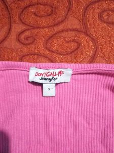 Pink Ribbed Tank Top