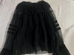 Black Sheer Top