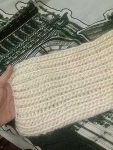 Knitted Cream Scarf