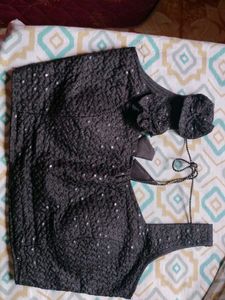 Sequined Black Blouse