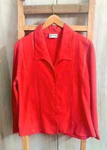Elegant Red Embroidery Work Shirt Size-36-38