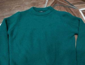 Green Knit Crop Top