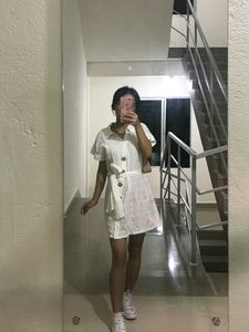 Zara White Tie Dress
