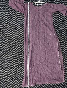 Elegant Purple Embroidered Kurta