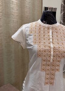 Embroidered Silk Blend Kurta