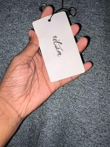 Gray Pom-Pom Trim Cape Top