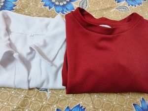 Red And White Fashionable Tops
