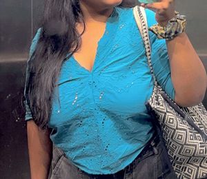 Blue Embroidered Top