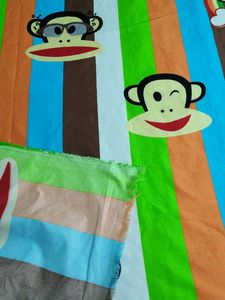 Monkey Printed Double Bedsheet For Kids Room