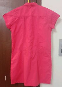 DJ &amp; C Solid Dress for Girls (Pink, 15-16 Years)