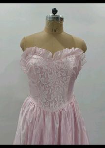 Pink Off-Shoulder Tiered Dress