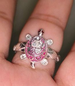 Turtle Design pure silver ring