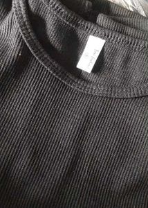 Black Ribbed Tank Top