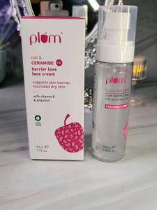 Plum Rose Water Toner & Oats And ceramide Combo