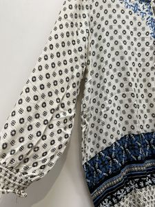 Lucky Brand Printed Peasant Top