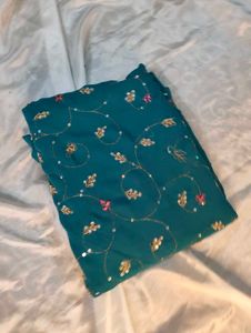 Elegant Teal Saree
