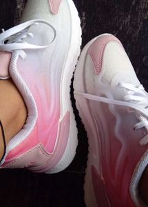 Cute Pink &amp; White Sneakers – Size 6 | Great Condit