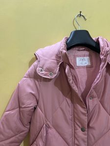 Pink Quilted Puffer Jacket