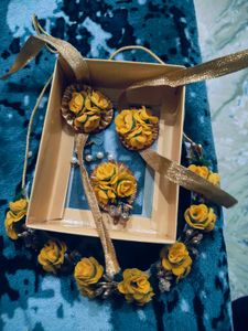 Floral haldi accessories