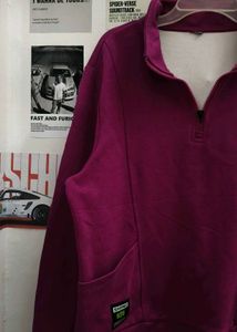 Magenta Pullover Sweatshirt