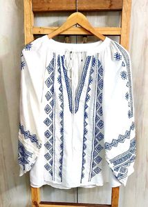 Boho Embroidered Peasant Top size-44-46